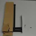 Under Cabinet Paper Towel Holder for Kitchen, Upgraded Heavy Duty Double Pole Design, Both Available in Adhesive & Screws, Self-Adhesive Bar Rack for Kitchen Towel, Stainless Steel, Black