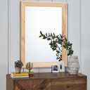 AAZZKANG Rustic Mirrors for Wall Rectangle Wood Frame Mirror Large 26"x18" Decorative for Farmhouse Bedroom Bathroom Living Room Large