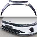 MUCO 4pcs Front Lip Spoiler Kit Fits KIA K5 EX LX LXS GT 2021 2022 2023 2024 25 26 K5 GT/GT-Line 2025-2026 Carbon Fiber Look Sport Front Spoiler Cover Guard Protection Conversion