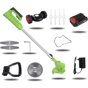 Electric Lawn Mower, Wireless Electric Grass Trimmer 2000W Portable Lawn Mower Adjustable Brush Cutter Weeder Pruning Tool Gardening Machine (Color : Type B, Size : Small)