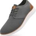 VILOCY Men's Fashion Dress Sneakers Casual Walking Shoes Business Oxfords Comfortable Breathable Lightweight Tennis (11.5 Wide, Grey)