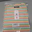MEROKEETY Women's Fall Square Neck Striped Shirt Puff Long Sleeve Casual Loose Tops 2025 Trendy Blouse, RedGreen, L