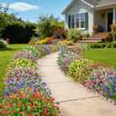 Roberly 24 Bundles Artificial Flowers for Outdoors, UV Resistant Eucalyptus Fake Flowers Shrubs Greenery Plastic Plants for Garden Porch Window Box Farmhouse Indoor Home Decor, Mixed