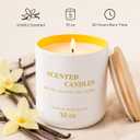 Lanttu Vanilla Scented Candle for Home Decor, 10 oz Natural Soy Wax Jar Candles, 39 Hours Long Lasting Burning Candles for Mom Friend Birthday Housewarming Gift