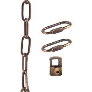 Lighting Pendant Chain, Heavy Duty for Light Fixture, Mirror or Picture Suspension in Antique Brass Finish, Multiple Specifications (Antique Copper, 24)