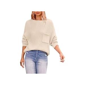 Women's Mock Neck Sweater Solid Color Pocket Pullover Sweater Mens Pullover Sweater Tall S