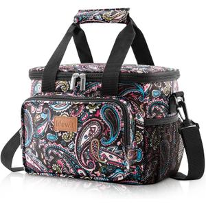 Lifewit Medium Lunch Bag Insulated Lunch Box Soft Cooler Cooling Tote for Adult Men Women, Paisley 12-Can (9L)