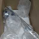 DLLT 4-Light Bathroom Light Fixtures: Chrome Modern Vanity Lights with 4 E26 Bulbs - Clear Glass Shade Bathroom Wall Lamp for Mirror Kitchen Living Room Hallway Cabinet Porch