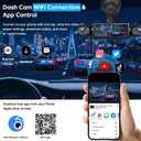 4 Channel Dash Cam 360 View, 1080P Front and Rear Inside, Left Right Dash Camera for Cars, Night Vision, WiFi & APP Control, G-Sensor, Loop Recording with 64GB SD Card (Y108WiFi+64G)