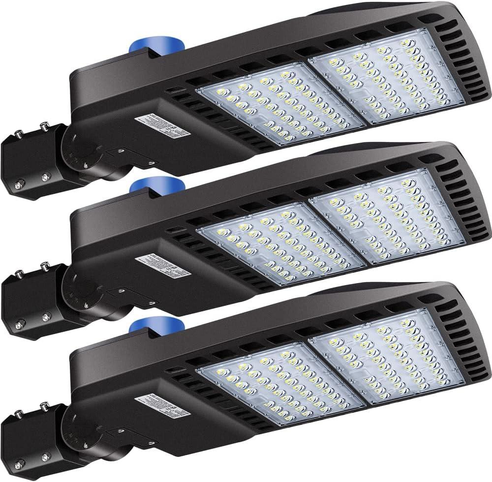 ledmo 200 Watt LED Parking Lot Light - 26,000 Lumen - 5000K Bright White - Slip Fit - with Photocell - Brown Housing