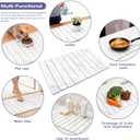 RAIN SPIRIT Large Stone Dish Drying Mat for Kitchen Counter, Diatomaceous Earth Quick Dry Stone Drying , Collapsible Dish Mat Dish Pads for Drying 24"16" Marble pattern