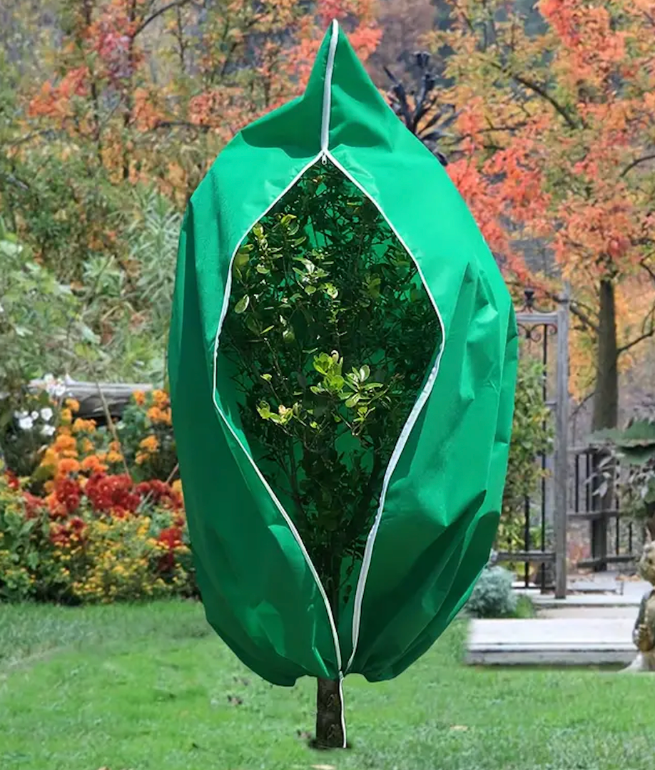 Plant Covers Freeze Protection 2 Pack 47.2*70.8 with Zipper and Drawstring Frost Cloths for Outdoor Garden Plants Tree Potted Winter Cold Weather