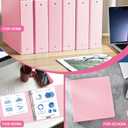 2-INCH 3 Ring Binder with 2 Interior Pockets, Durable 2'' Binders Holds US Letter Size 8.5'' x 11'' Paper - Versatile Binders for Office, Home, and School Use, 6 Pack (2-inch Pink)