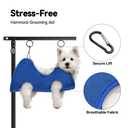 Foldable Dog Grooming Arm with Clamp: Adjustable Height 26"-40", Dog Grooming Table Arm with Hammock and No-Sit Holder, Grooming Restraint for Small Medium Dogs at Home or Salon