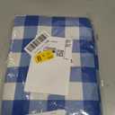 Smiry 8 Foot Picnic Table Cloth, Flannel Backed Fitted Vinyl tablecloths | Waterproof Elastic Rectangle Tablecloth ,Buffalo Plaid Table Covers for Dining, Camping, Outdoor (Blue and White, 36" x 96")