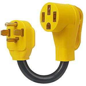 NEMA 14-30P to 14-50R EV Charger Adapter Cord 30 AMP Dryer to 50 AMP EV/RV Conversion Adapter for Leave 2 Charging, Compatible with Tesla and RV Use