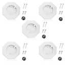 8161-5 Vertical Siding Lamp Octagon Mounting Kit (5pack) Siding Mounting Kit with Built-in Electrical Box,8161 Vertical Siding Lamp Mounting Kit,for T-111,HardiePlank Lap Siding, and Flat Surface