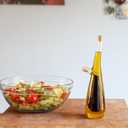 Oil and Vinegar Dispenser Set, 2 in 1 Olive Oil and Vinegar Cruet Dispenser Bottle with Cork Stoppers, Transparent Dual Glass for Kitchen Cooking Container