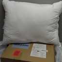 Amazon Basics Down Alternative Pillow for Back Side Sleepers, Medium Density, Standard Size, 26" x 20", 2-Pack, White