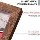 4 x LANDNEOO 8x10 Picture Frame, 4 Pack Woodgrain Wider Frames, Display Pictures 5x7 with Mat or 8x10 Without Mat, Picture Frames Collage Wall Decor or Table Top Display, Multicolour