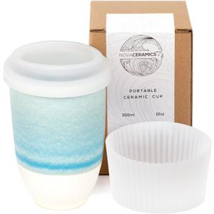 Travel Mug - Portable Coffee To Go Mug Microwave & Dishwasher Safe Coffee Cups Reusable - Gifts For Women Men Him Her 12oz - Lagoon (12 ounce)