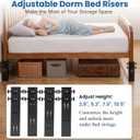 4 Pack Carbon Steel Dorm Bed Risers, 3.15" Diameter Metal Bed Riser