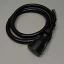 4 FT 7 Pin Trailer Plug Heavy Duty Trailer Wire Extension Pure Copper 7 Wire Trailer Wiring Harness Kit with Dust Cover 7 Way Trailer Plug Cord for RVs Trailers Campers