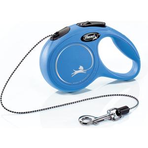 FLEXI New Classic Extra Small Cord Retractable Dog Leash for Small Dogs up to 18 lbs.  10 ft., Blue | Tangle-Free Pet Walking Leash with One-Handed Brake, Pause, Lock | German Quality Product