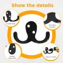 20Pcs Double Hooks For Hanging Heavy Duty Coat Hooks Bulk Double Prong Utility Hook Rustic Black Metal Hooks Wall Mounted for Living Room Bathroom Kitchen Bedroom for Towel Coat Bag Scarf Hat Key Cup