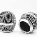 4 Pack SM58 Microphone Head Replacement Standard Size Grille Mic replacement with Foam