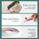 0.39IN Semi-Circular Flexible Peel and Stick Trim Molding Trim(10FT)