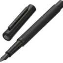 Matte Black Forest Fountain Pen Extra Fine Nib Classic Design with Converter and Metal Pen Box Set by Asvine