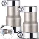 2 Pcs 2.5 to 3 Inch Exhaust Adapter Reducer Kit with Clamps, Stainless Steel, ID 2.5" to Od 3" Universal Exhaust Pipe Connector for Car, Truck, Suv