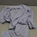 Aoudery Womens Button Down Shirt Dresses with Pockets Striped Cotton Shirts Collared Long Sleeve High Low Blouse Tops (Blue, M)