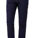 Plaid&Plain Mens Slim Fit Dress Pants Stretch Dress Pants (31W x 28L, Navy Blue)