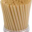 HANSGO Sugarcane Straws, 200PCS Drink Straws Disposable for Hot Cold Drinks, Coffee, Cocktail, Juice Home Favor, The Beach Party, Natural Brown (200PCS 7.8 Inches)