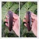 ALBATROSS Premium Damascus Folding Pocket Knife - EDC Knife with 71-Layer Damascus Steel Blade and Ebony Wood Handle - Gift for Men - HGDK005