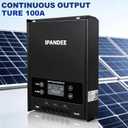 MPPT Solar Charge Controller 100A, 250V Max Input,99.9% Efficiency,12V/24V/36V/48V Auto,APP Monitoring,100Amp LCD Display Solar Panel Regulator for Lithium/Lead-Acid Battery,Solar System RV Off Grid