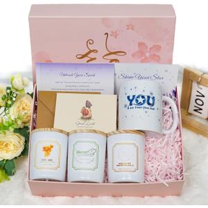 2 x Birthday Gifts for Women, Get Well Soon Self Care Package Box, 11Pcs Inspirational Self-Care & Relaxation Set  Perfect Christmas, Mothers Day, Thank You, Gift for Mom, Sister, Wife, Friend