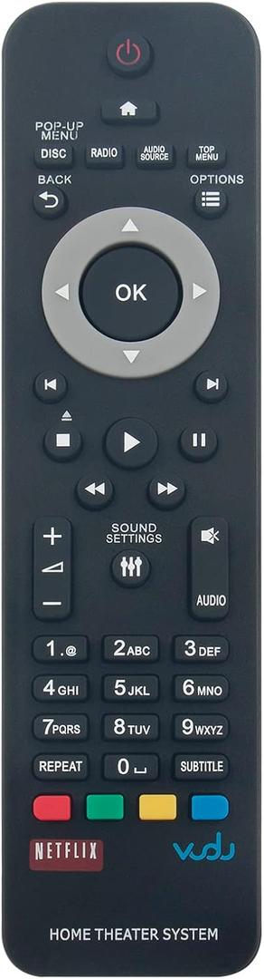 Beyution Replaced Remote Control Compatible with Philips Home Theater System HTS3541 HTS3564 HTS3541/F7 HTS3581/93 HTS3564/F7