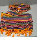 Women's Plus Size Halter Dress Boho Striped Ring Linked Tassel Hem Summer Western Mini Dresses, 2XL