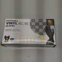 Black Vinyl Gloves, Food Grade Gloves Disposable Latex Free & Powder Free, Guantes for Cleaning Cooking Food Prep (Medium)