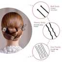 U Shaped Hair Pins for Buns, 100 PCS 2.8" Hair Pins for Women Hair Styling with Thick Hair