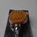 GG Grand General 78360 Amber/Red 4" Round Double Faced Pearl 24-LED Pedestal Light with Chrome Die Cast Housing (Single Pack)
