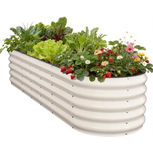 Pattiumo Galvanized Raised Garden Bed 821.5 FT, Round Metal Raised Garden Bed Outdoor Planter Box with Open Bottom, Rust-Resistant Steel Garden Bed for Vegetables Herbs Flowers, Easy Assembly