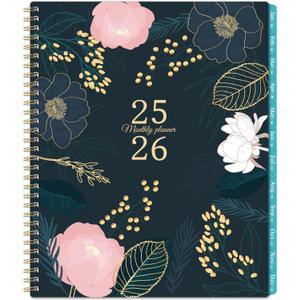 2025-2026 Monthly Planner - 18 Monthly Planner/Calendar 2025-2026, July 2025 - December 2026, 9 x 11'', Monthly Tabs, Double-sided Pockets, Twin-wire Biding, Holidays, Notes Pages, Julian Dates