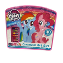 My Little Pony Creative Art Set 40+ pieces crayons stickers watercolors etc NEW