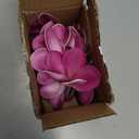 Winterworm Bunch of 10 PU Real Touch Lifelike Artificial Plumeria Frangipani Flower Bouquets Wedding Home Party Decoration (Light Purple)