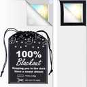 100% Blackout Blind White (157"x 59") Curtains Window Cove [DIY Cut to Any Size or Shape] [Hook & Loop Tabs][ Portable Bags for Travel ] [Light & UV Blocking ] for House,Baby Nursery,Apartment