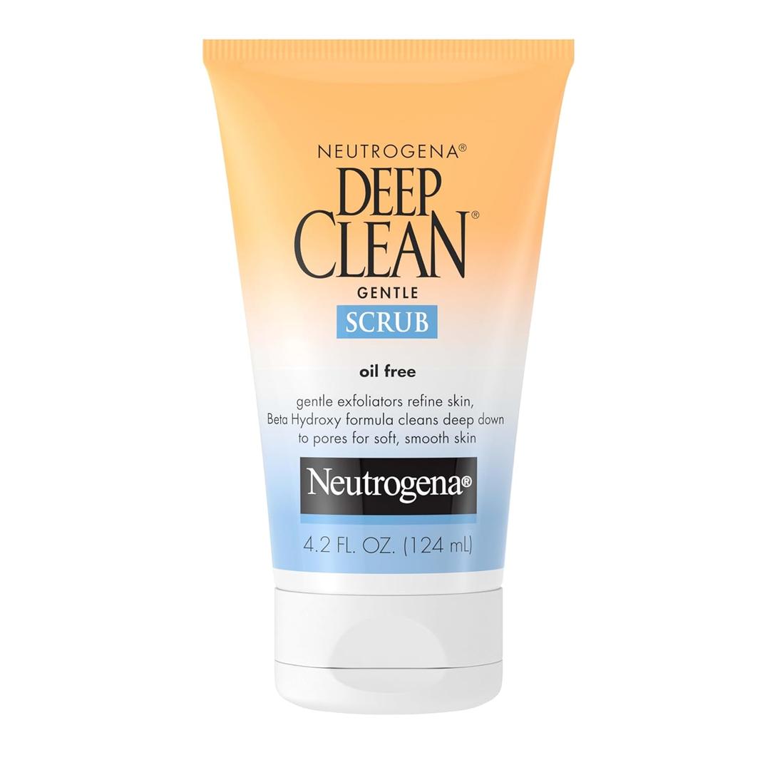 Neutrogena Deep Clean Gentle Daily Facial Scrub, Oil-Free Cleanser 4.2 fl. Oz (4.2 Ounce (Pack of 1))